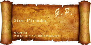 Gion Piroska névjegykártya